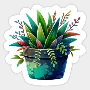 Watercolor plant sticker Sticker